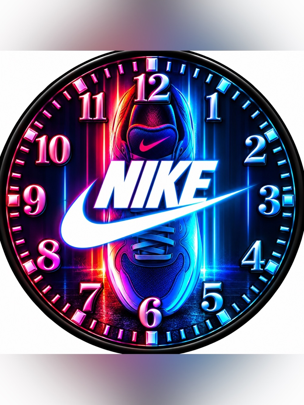 Nike Neon Sneaker Wall Clock - Multicolor